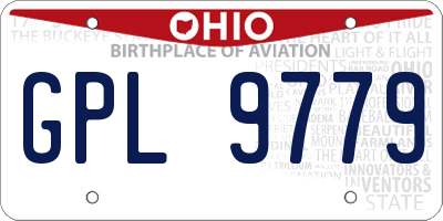 OH license plate GPL9779