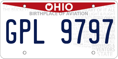 OH license plate GPL9797