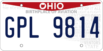 OH license plate GPL9814