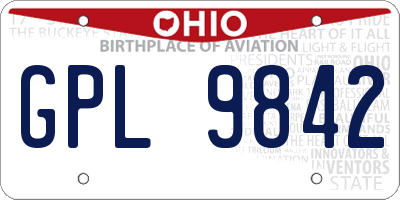 OH license plate GPL9842