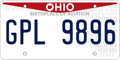 OH license plate GPL9896