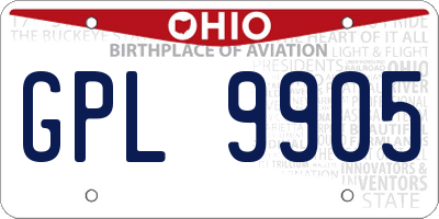 OH license plate GPL9905