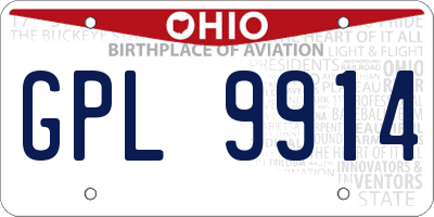 OH license plate GPL9914