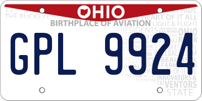 OH license plate GPL9924