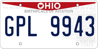 OH license plate GPL9943