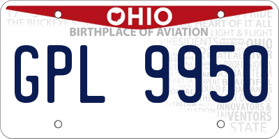 OH license plate GPL9950