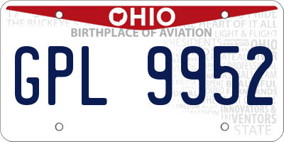 OH license plate GPL9952