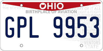 OH license plate GPL9953