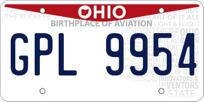 OH license plate GPL9954