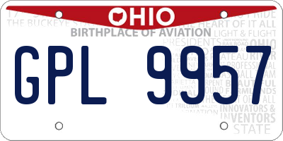 OH license plate GPL9957