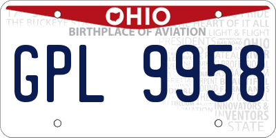 OH license plate GPL9958