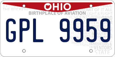 OH license plate GPL9959