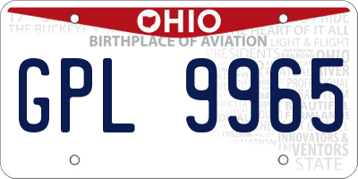 OH license plate GPL9965