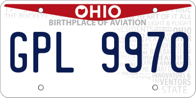 OH license plate GPL9970