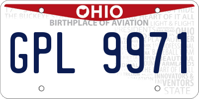 OH license plate GPL9971
