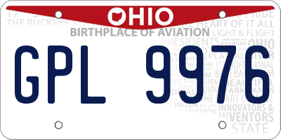 OH license plate GPL9976