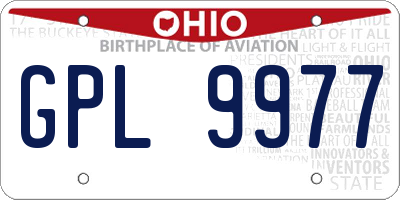 OH license plate GPL9977