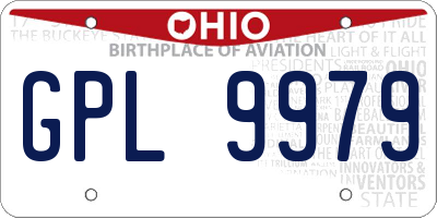 OH license plate GPL9979
