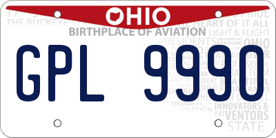 OH license plate GPL9990