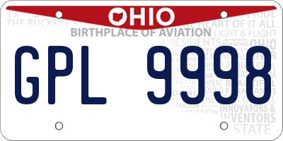 OH license plate GPL9998