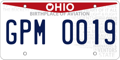 OH license plate GPM0019