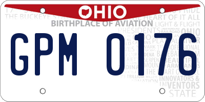 OH license plate GPM0176