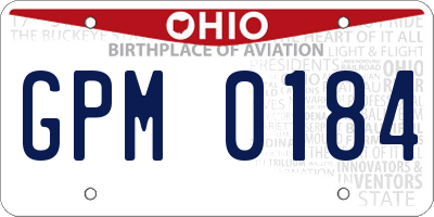 OH license plate GPM0184
