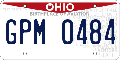 OH license plate GPM0484