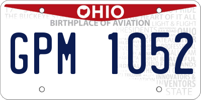 OH license plate GPM1052