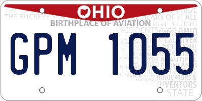 OH license plate GPM1055