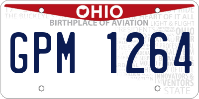 OH license plate GPM1264