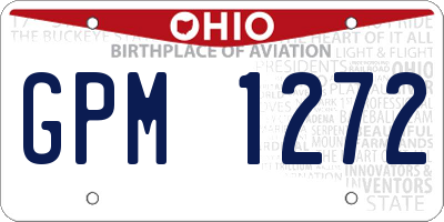 OH license plate GPM1272