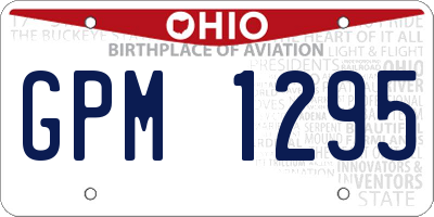 OH license plate GPM1295