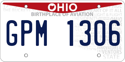 OH license plate GPM1306