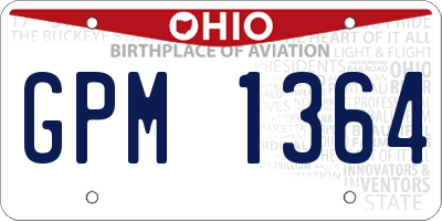 OH license plate GPM1364