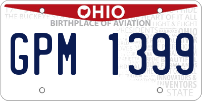 OH license plate GPM1399