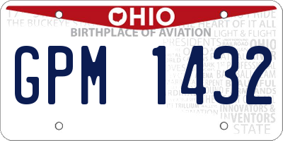 OH license plate GPM1432