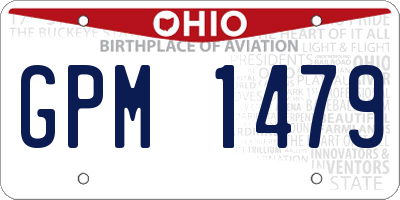 OH license plate GPM1479