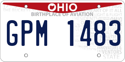 OH license plate GPM1483