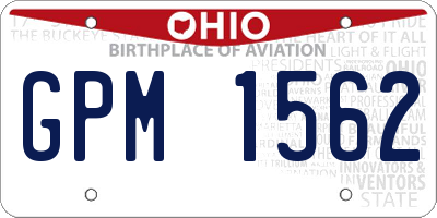 OH license plate GPM1562