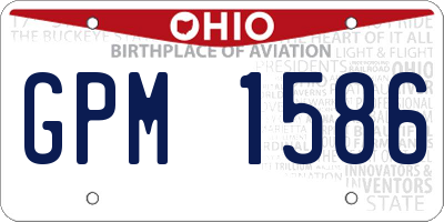 OH license plate GPM1586