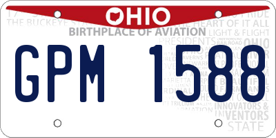 OH license plate GPM1588