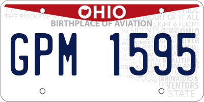 OH license plate GPM1595