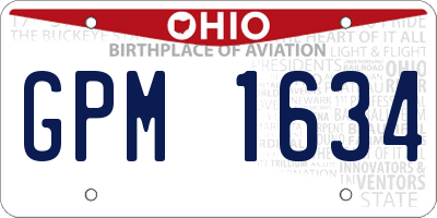 OH license plate GPM1634