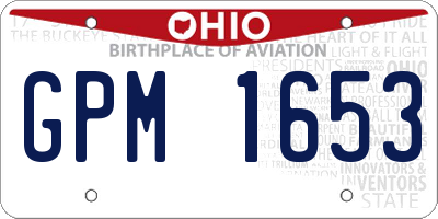OH license plate GPM1653