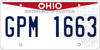 OH license plate GPM1663