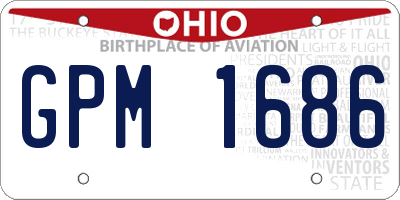 OH license plate GPM1686