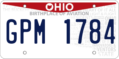 OH license plate GPM1784