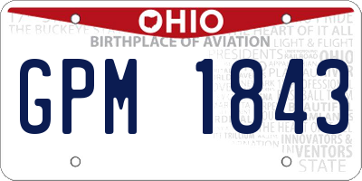 OH license plate GPM1843