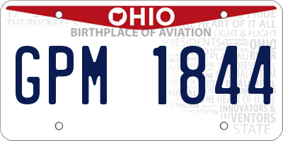 OH license plate GPM1844